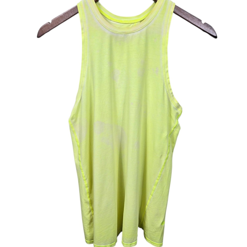 Lululemon Athletic Tank Top Neon Yellow Racerback Open Back Womens Size 6-8?